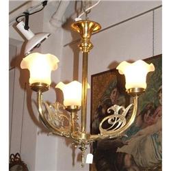 Fine Art Nouveau 3L chandelier  #2153345