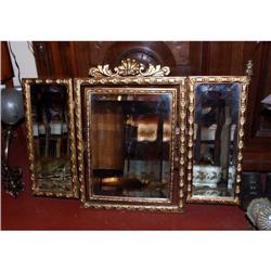 French triptic Mirror   carved and gilt  #2153352