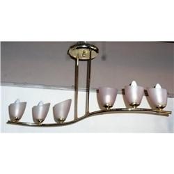 opal glass shades Chandelier  of the 60´s    #2153367