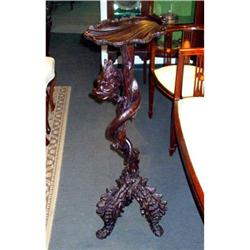 Italian Carved  Wood  Figural card  Table #2153369