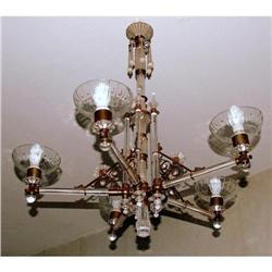 English Osler Chandelier glass bronze signed #2153376