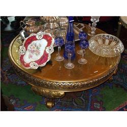 Large French Empire coffee table carved  gilt #2153379
