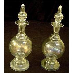 Pair of  Antique Italian Footed Scent Bottles #2153382