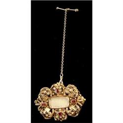Antique 15K  Cannetille Brooch With Rubies #2153397