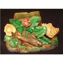 Antique Palissy Majolica Smoking Stand #2153429