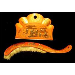 Antique Paper Mache Crumber & Brush #2153447