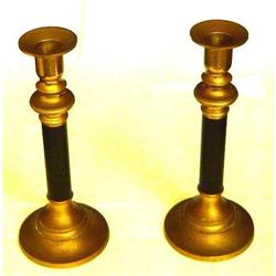 Pair of Antique Brass & Bakelite Candlesticks #2153454