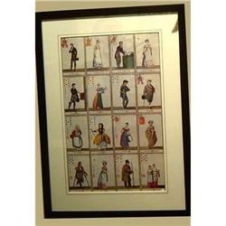 19th Century French Hand-Colored Playing Cards #2153472