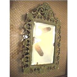 19th C Brass Figural Bacchus Table Wall Mirror #2153478
