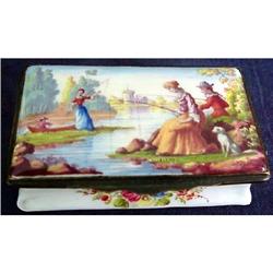 BATTERSEA BRISTOL  ENAMEL SNUFF BOX 1700'S #2153486