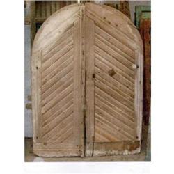 Pair of Arched Antique Farm Doors from France #2153498