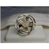 Estate 14K WG Gold Filigree Diamond Floral Ring#2165273