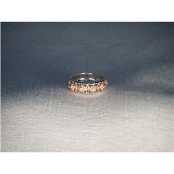 14K WG Rose Gold Diamond Floral Wedding Band #2165283