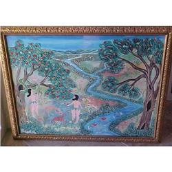 Haitian Painting  by GERARD FORTUNE 30X40 #2165434