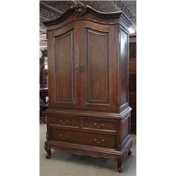 VICTORIAN ARMOIRE WARDROBE TV LINEN CABINET #2165531