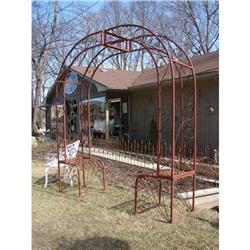 ARCHITECTURAL GAZEBO ARCHWAY VICTORIAN BENCH #2165547