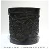 Image 1 : Chinese 18 Lohons India Zitan Round Brush Pot  #2165575