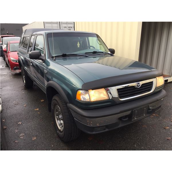 1998 MAZDA B4000 V6 4X4, 2DR XCAB, GREEN, VIN#4F4ZR17X4WTM43417