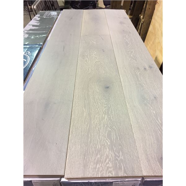 1,099.56 SQ FT OF PRAVADA ARTISTIQUE PIERRE EUROPEAN WHITE OAK ENGINEERED SOLID WOOD FLOORING