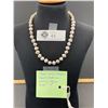 Image 1 : Elegant Gray Cultured Pearl Necklace with Sterling Clasp 18" Long