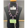 Image 1 : Vintage Amethyst Necklace 19" Long