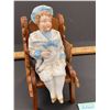 Image 2 : Antique German Bisque Nodder Figurine Sitting In A Chair