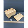 Image 3 : 10 x 6.5" Wooden Jewellery Box Handcrafted Unfinished