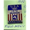 Image 2 : 1972 Munich Olympic USA Tafnot Lapel Pin