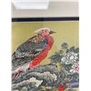 Image 3 : Very Fine Vintage Chinese Embroidered Bird and Flowers Beautiful Colors Nicely Framed 17 x 14.5"