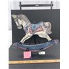 Image 1 : Vintage 1980s Hand Painted Folk Art Horse Solid Wood Wall Hanging 19 x 13"