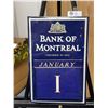 Image 1 : Vintage 12 x 19" Bank of Montreal Wall Calendar