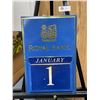 Image 1 : Vintage 12 x 19" Royal Bank Wall Calendar