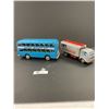 Image 2 : Friction Operated Double Decker Bus and Friction Armored Car Savings Bank