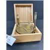 Image 3 : Beautiful Solid Brass Compass with Wooden Case