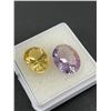 Image 2 : Amethyst & Citrine Concave Cut 8.698ct Various Sizes Oval Cut Loupe Clean Brazil Untreated