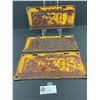 Image 1 : 3 - 1938 Alberta License Plates with Consecutive Numbers 87 - 291, 292, 293