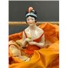 Image 2 : 1920s German Flapper Pin Cushion Porcelain Doll 5" Tall No Cushion Just Skirt