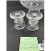 Image 2 : 2 Vintage Crystals One Fruit Bowl and 2 Candle Holders