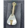 Image 2 : Vintage 1960s Mother of Pearl Mandolin/Guitar Brooch From Germany 2" Long