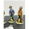 Image 3 : Vintage New Old Stock Korean Hand Painted Porcelain Figures "Daily Chores"