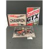 Image 1 : Lot of 3 Tin Signs 8 x 12" Castrol Champion HotRod