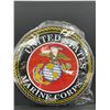 Image 1 : United States Marine Corps 16" Diameter New Button Sign