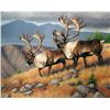 Image 1 : Mountain Caribou Original Oil Painting by Cynthie's Wildlife Originals