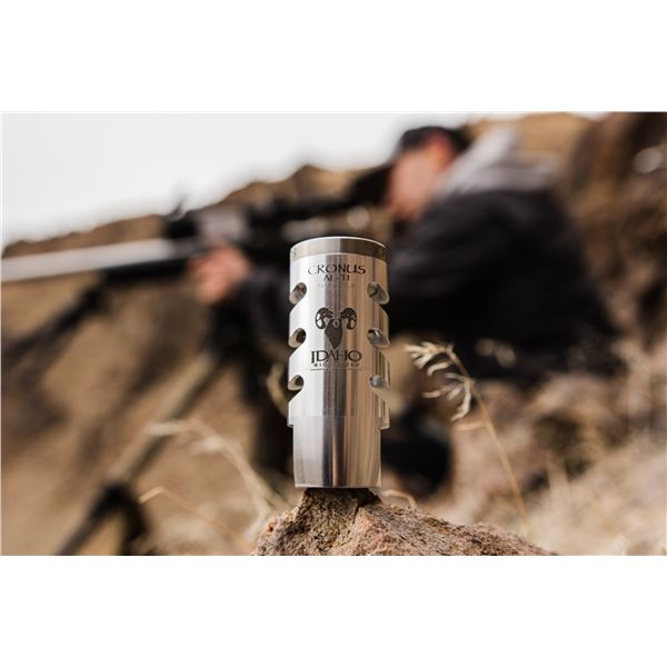 Highland Canyon Aluminum Titanium Muzzle Break with Idaho WSF logo