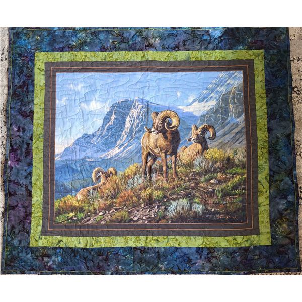 Handmade Bighorn Quilt by Mama Mia's Longarm Quilting, LLC