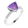 Image 1 : *Custom Amethyst and Diamond Ring
