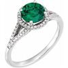Image 1 : Michigan – Emerald and Diamonds Ring