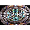 Image 3 : Zuni Micro Inlaid Shadowbox Sterling Silver Buckle
