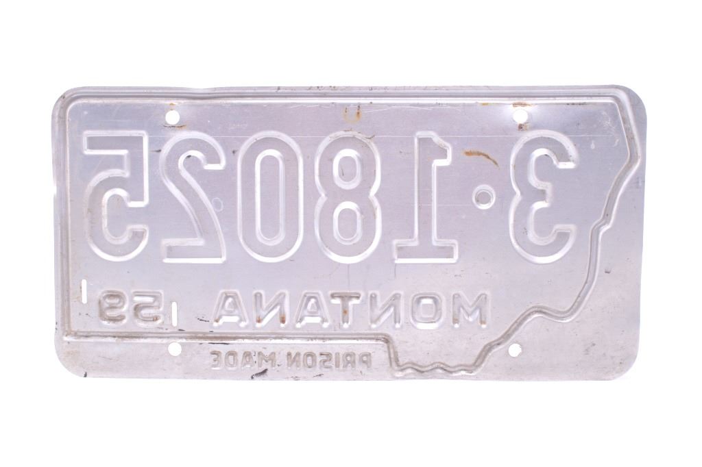 Montana Prison Made License Plates c. 19591966