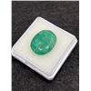 Image 2 : Huge Natural Emerald 11.00ct 16.62 x 13.44 x 6.80mm Oval Cut Brazil COO Treatment Minor Oiling